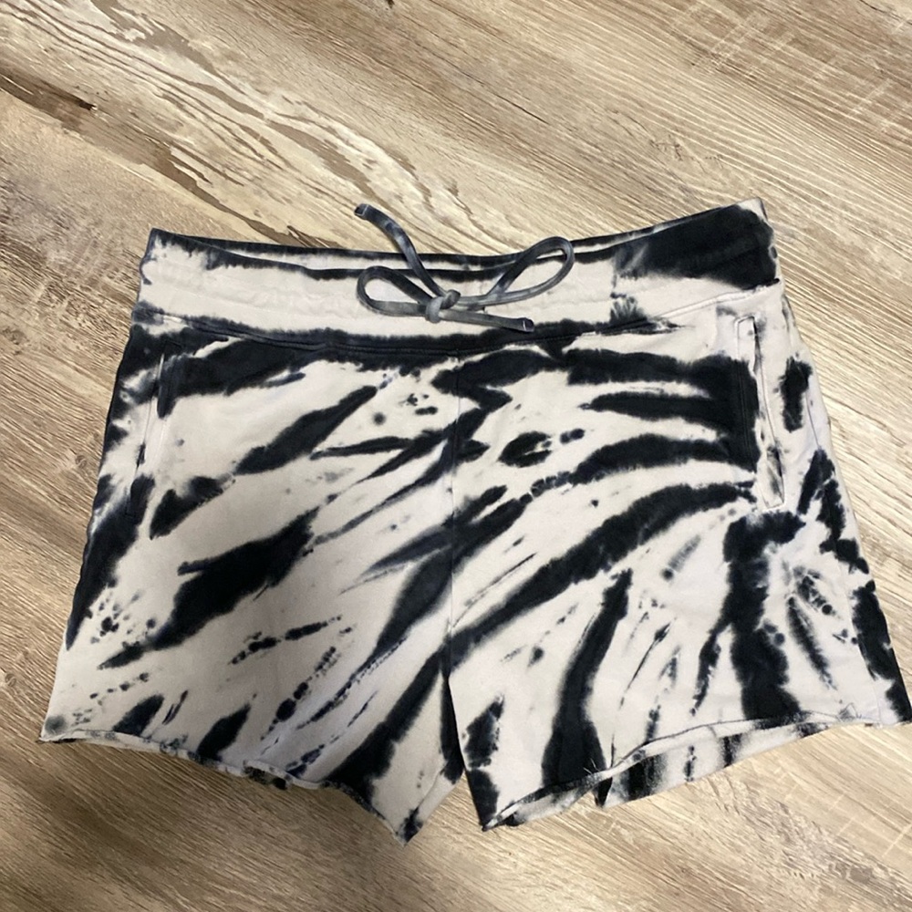LACAUSA Anthropologie Tie Dye Drawstring Lounge Sweat Shorts